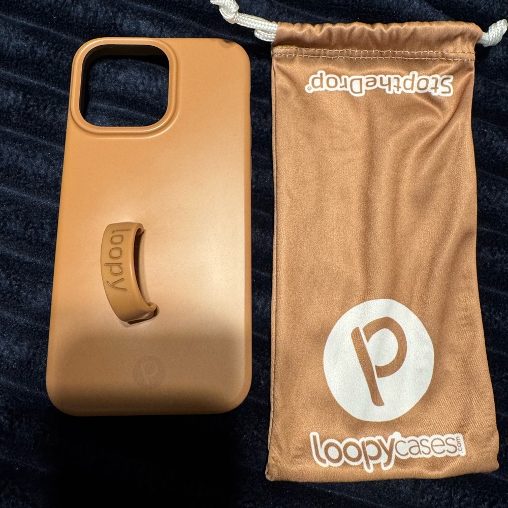 Loopy Case- iPhone 15 Pro Max Righty Saddle Brown Phone Cover